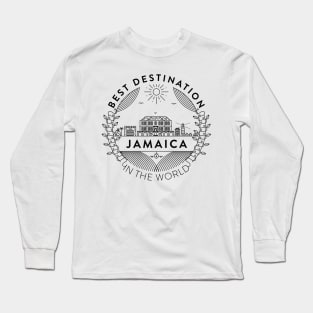 Jamaica Minimal Badge Design Long Sleeve T-Shirt